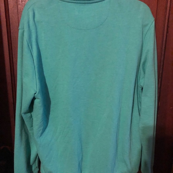 Mens CHAPS Half Zip Sweatshirt Green XL! - Picture 3 of 5